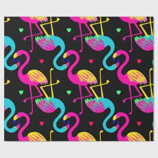 Vivid tropical, exotic hawaiian seamless pattern w geschenkpapier (Flach)