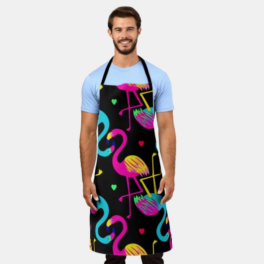 Vivid tropical, exotic hawaiian seamless pattern w schürze (Getragen)