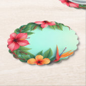 Vivid Tropical Floral Delight Untersetzer (angewinkelt)