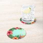 Vivid Tropical Floral Delight Untersetzer (Vor Ort)