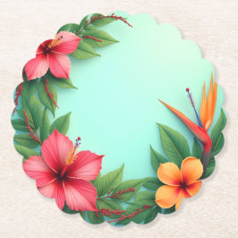 Vivid Tropical Floral Delight Untersetzer