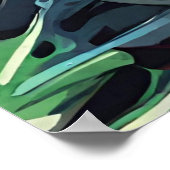 Vivid Tropics Monstera Blätter Artprint Poster (Ecke)