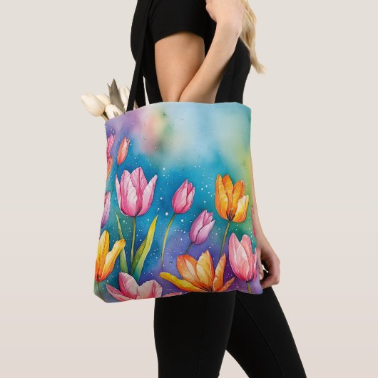 Vivid Tulips Tote Design Tasche (Von Nahem)