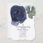 Vivid Vibrand Indigo Lila Blue Birthday Party Einladung (Vorderseite)