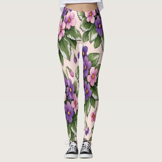 Vivid Violet Damen-Leggings Leggings (Vorderseite)