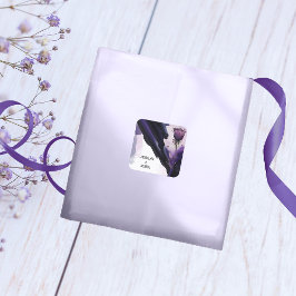 Vivid Violet Rose Wedding Stickers