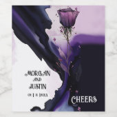 Vivid Violet Wedding Wine Labels Weinetikett (Einzelnes Label)