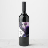 Vivid Violet Wedding Wine Labels Weinetikett (Vorderseite)