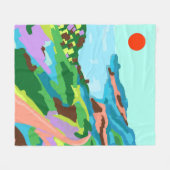 Vivid Vistas Fleecedecke (Vorderseite (Horizontal))