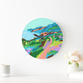 Vivid Vistas Große Wanduhr (Zuhause)