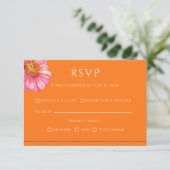 Vivid Vows Bold Color Wedding RSVP Card Karte (Stehend Vorderseite)