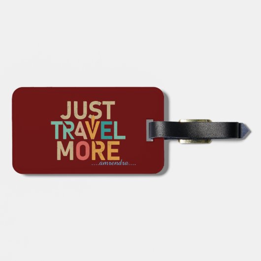 Vivid Wanderlust: Reisen Sie einfach mehr Acrylgla Gepäckanhänger (Rückseite horizontal)