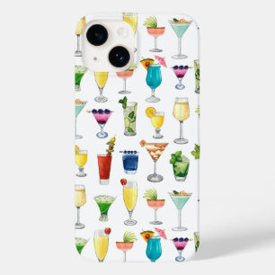 Vivid Watercolor Cocktail Muster Tote Tasche Case-Mate iPhone 14 Hülle