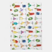 Vivid Watercolor Cocktail Muster Tote Tasche Geschirrtuch (Vertikal)