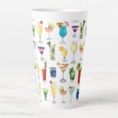 Vivid Watercolor Cocktail Muster Tote Tasche Milchtasse (Vorderseite)