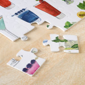 Vivid Watercolor Cocktail Muster Tote Tasche Puzzle (Seite)