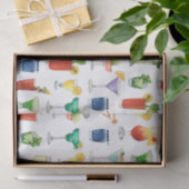 Vivid Watercolor Cocktail Muster Tote Tasche Seidenpapier (Geschenk)