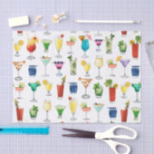 Vivid Watercolor Cocktail Muster Tote Tasche Seidenpapier (Handwerk)