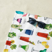 Vivid Watercolor Cocktail Muster Tote Tasche Strandtuch (Beispiel)