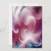 Vivid Watercolor Pink Hochzeit Einladung (Rückseite)