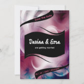 Vivid Watercolor Pink Save The Date (Vorderseite)