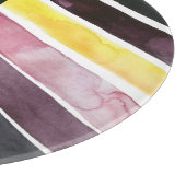 Vivid Watercolor Zickzack I Schneidebrett (Ecke)