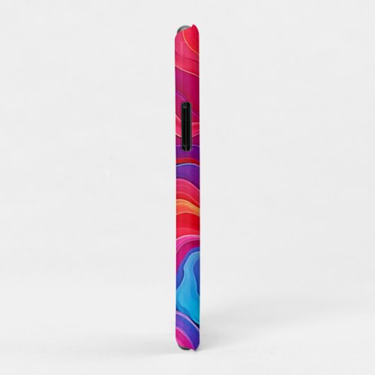 Vivid Waves: Abstract Neon Energy Flow Art Case-Mate iPhone Hülle (Hinten/Rechts)