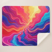 Vivid Waves: Abstract Neon Energy Flow Art Sherpadecke (Vorderseite (Horizontal))