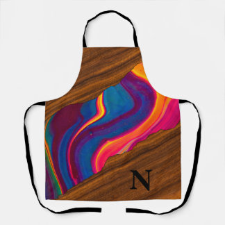 Vivid Wood Colorful River All-over Print Schürze