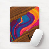 Vivid Wood Colorful River Mousepad (Mit Mouse)