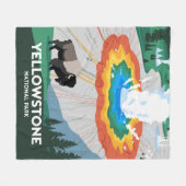Vivid Yellowstone Nationalpark Fleecedecke (Vorderseite (Horizontal))