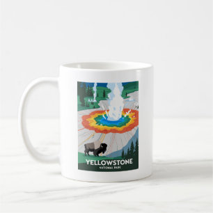 Vivid Yellowstone Nationalpark Kaffeetasse
