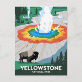 Vivid Yellowstone Nationalpark Postkarte (Vorderseite)