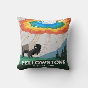 Vivid Yellowstone Nationalpark Throw Kissen