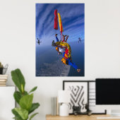 VividViews.com: Tube Dive Over Wildwood, NJ Print Poster (Heimbüro)
