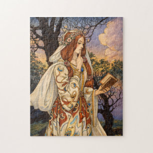 Vivien – Art Nouveau Verzauberin Illustration Puzzle