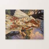 Vivien – Illustration im Jugendstil Puzzle (Horizontal)