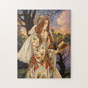 Vivien – Illustration im Jugendstil Puzzle