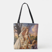 Vivien – Illustration im Jugendstil Tasche (Rückseite)