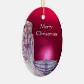 VIVIEN/LADY DES SEES Pink Blue Gemstone Keramik Ornament (Rechts)