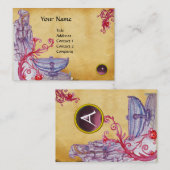 VIVIEN MONOGRAM-Edelstein gelb Visitenkarte (Vorne/Hinten)