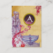 VIVIEN MONOGRAM-Edelstein gelb Visitenkarte (Rückseite)