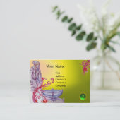 VIVIEN MONOGRAM Edelstein Gelbgrün Visitenkarte (Stehend Vorderseite)