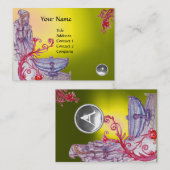 VIVIEN MONOGRAM Edelstein weiß Visitenkarte (Vorne/Hinten)