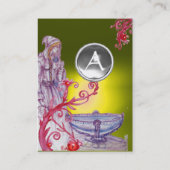 VIVIEN MONOGRAM Edelstein weiß Visitenkarte (Rückseite)