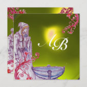 VIVIEN MONOGRAM Gelbtopaz Gold Einladung (Vorne/Hinten)