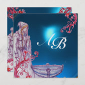 VIVIEN MONOGRAM grünes Eis Einladung (Vorne/Hinten)