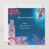 VIVIEN MONOGRAM grünes Gold Einladung (Rückseite)