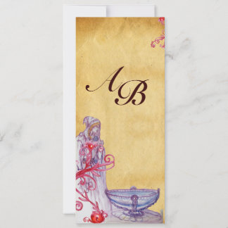 VIVIEN MONOGRAM Perchment lila Einladung