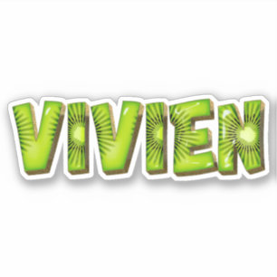 Vivien Name Kiwi Design Aufkleber Sticker
